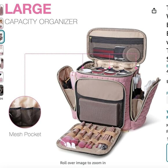 Toiletry Bag For Traveling Women NEW IN PACKAGE BLACK - Picture 4 of 7